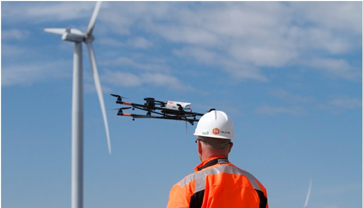 Increase in Drone Assisted Wind Turbine’s Inspection VisualWorking