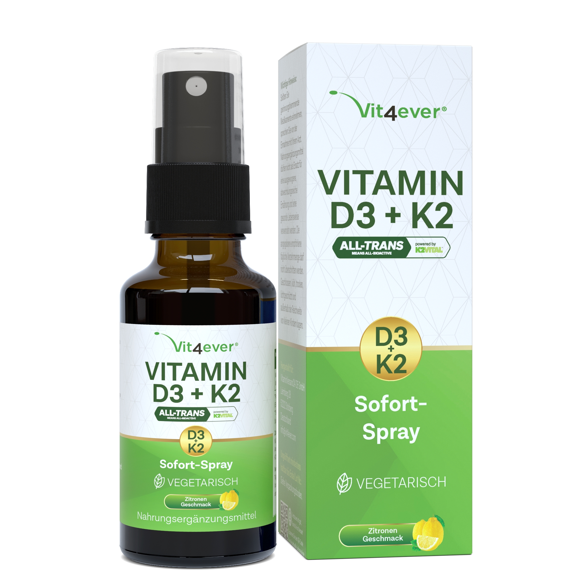 Vitamine D3 K2 Spray immédiat Vit4ever