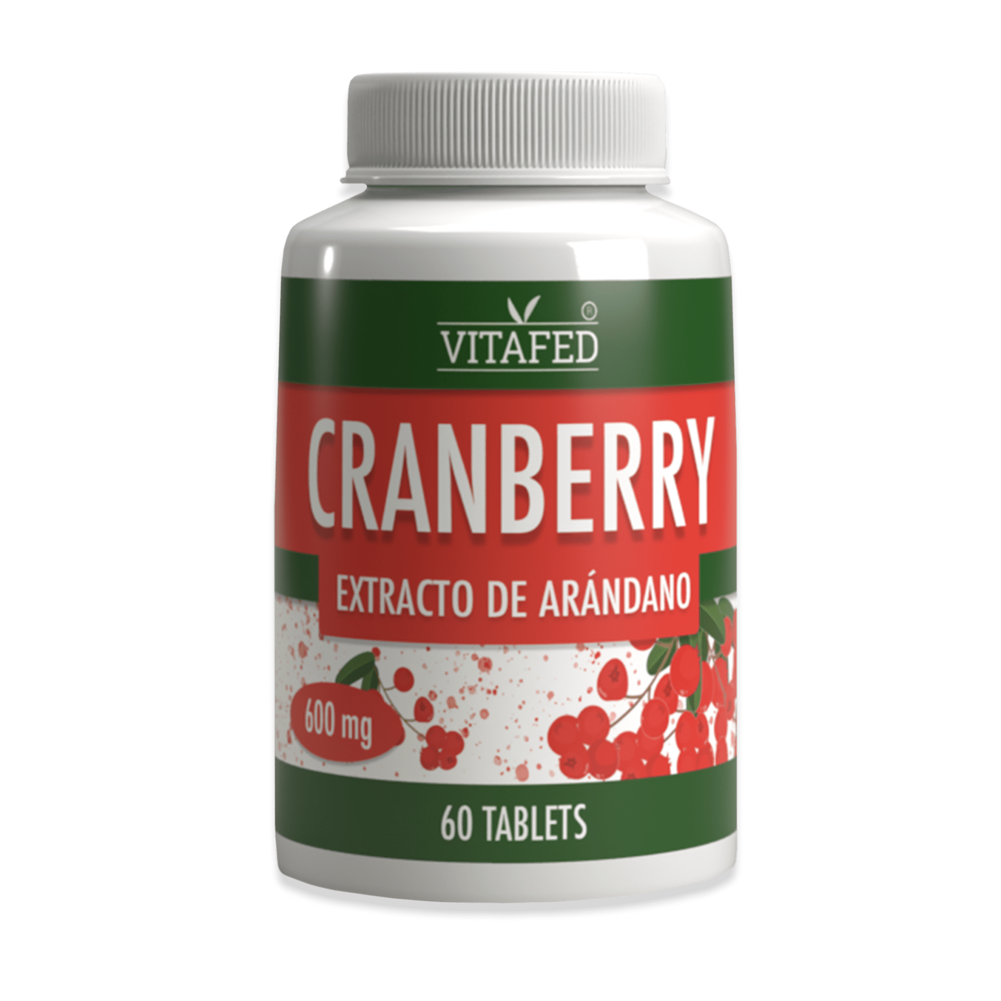 CRANBERRY Extracto de Arándano 60 Tabletas x 600mg Vitafed