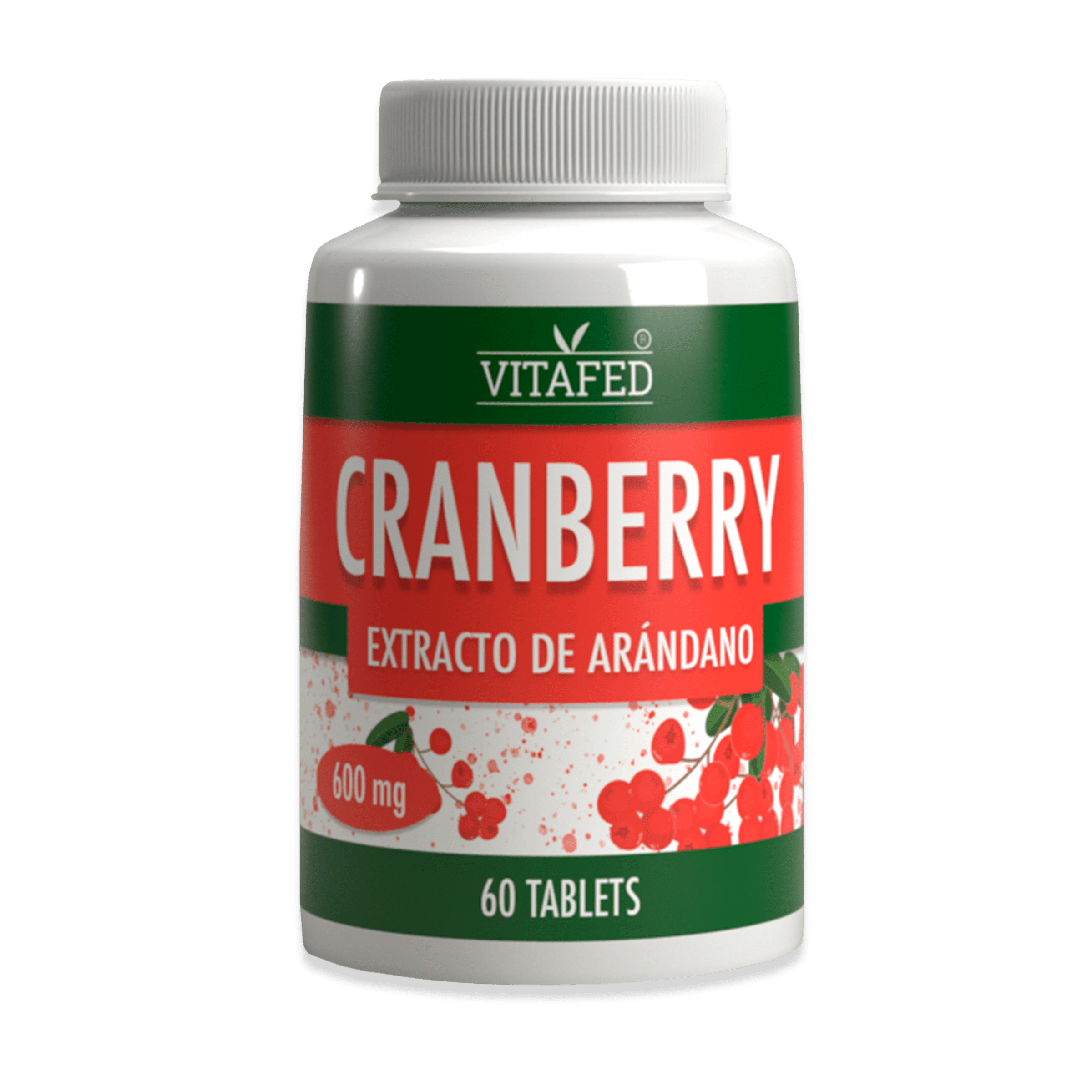 CRANBERRY Extracto de Arándano 60 Tabletas x 600mg Vitafed