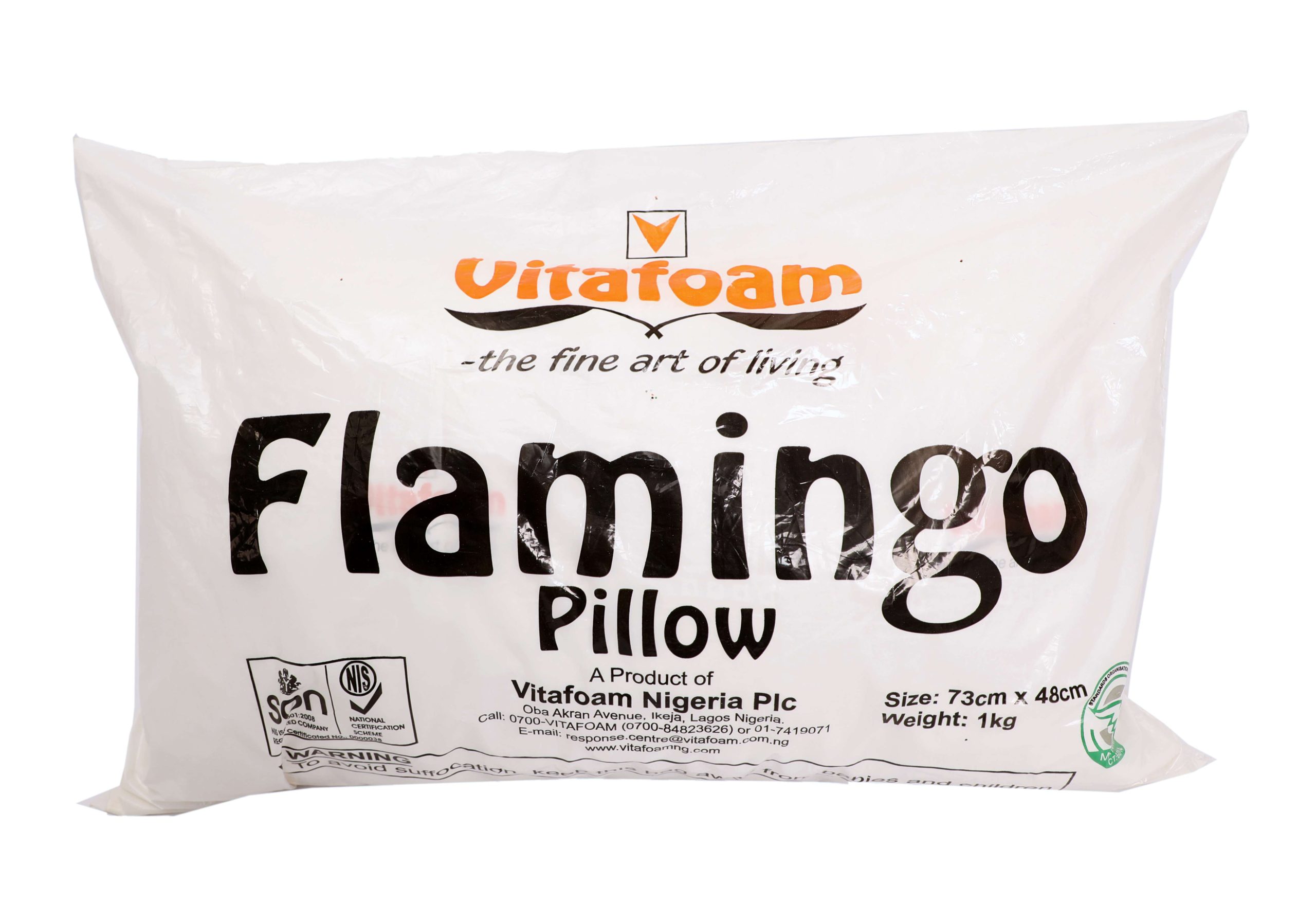 Vita Flamingo Fibre pillow Vitafoam fiber pillow