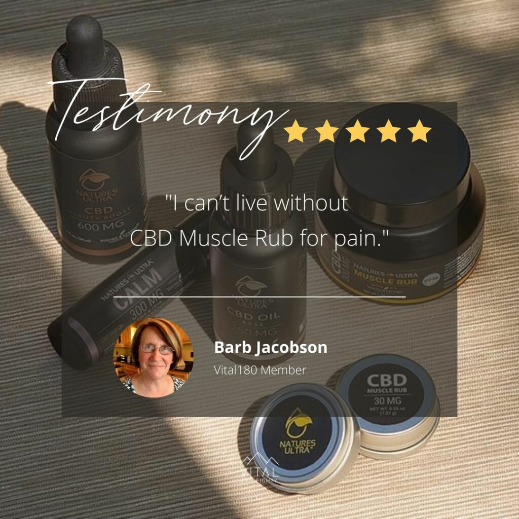 Testimony CBD Muscle Rub Vital 180 Community