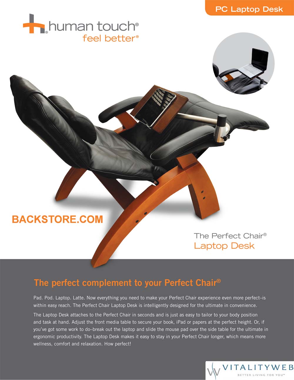 Accessories for the Perfect Zerogravity Chair by Human Touch Spanner