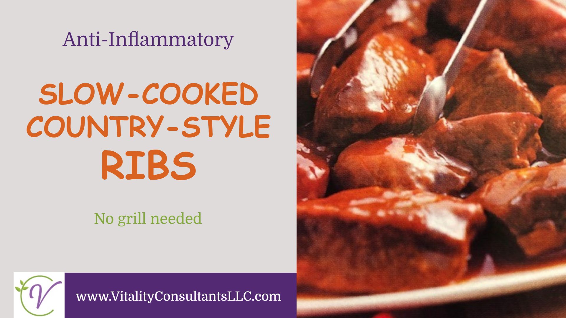 SlowCooked CountryStyle Ribs Vitality Consultants