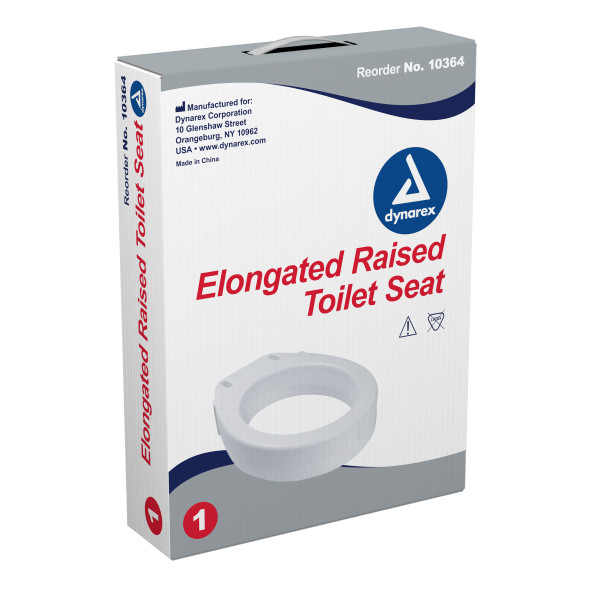 Elongated Raised Toilet Seat without Arms Vitamedex PPE supplies
