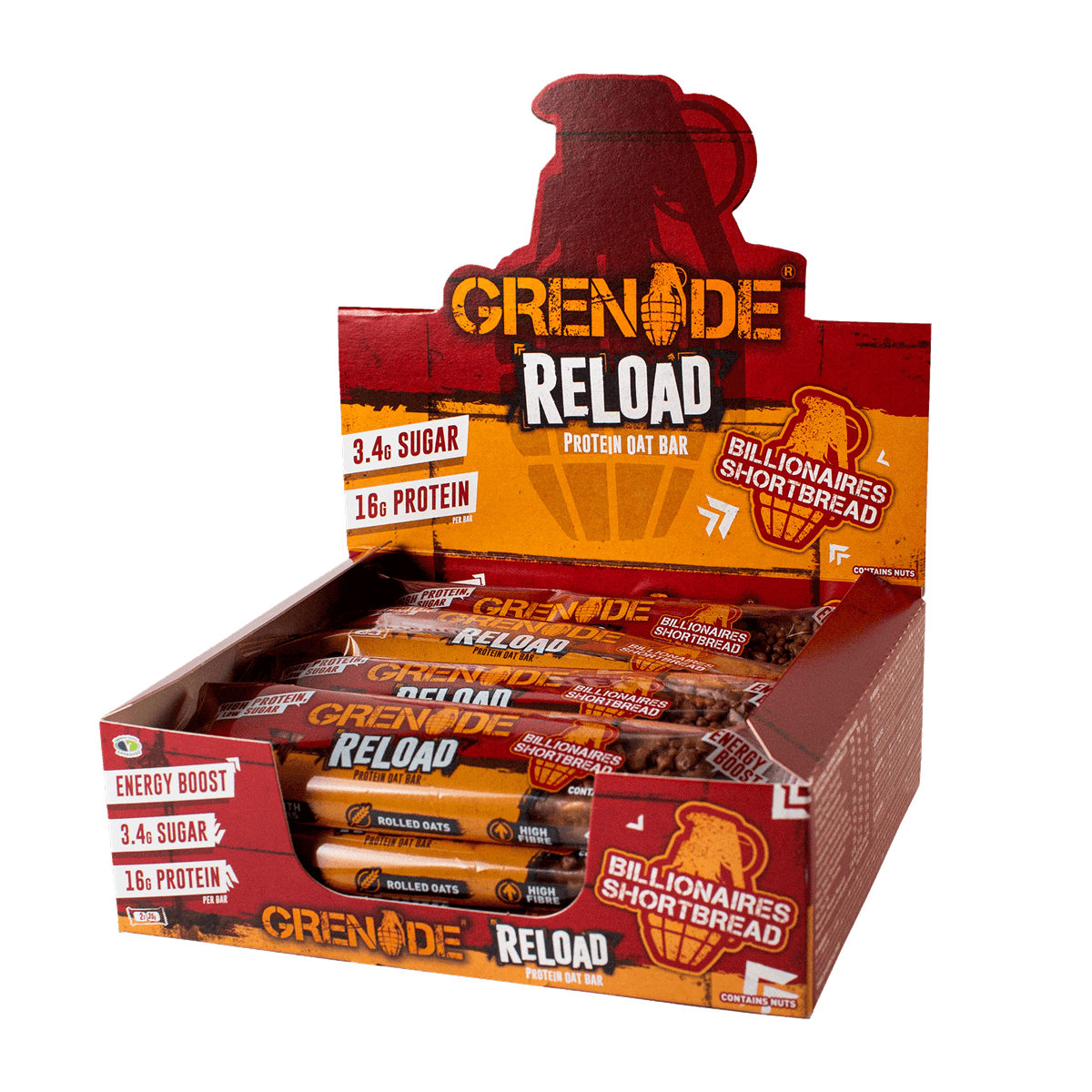 Grenade Reload Protein Oat Bar 12X70g