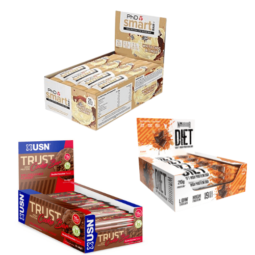 Triple Protein Bundle Warrior USN PhD 3*12 Bars באנדל חטיפי חלבון