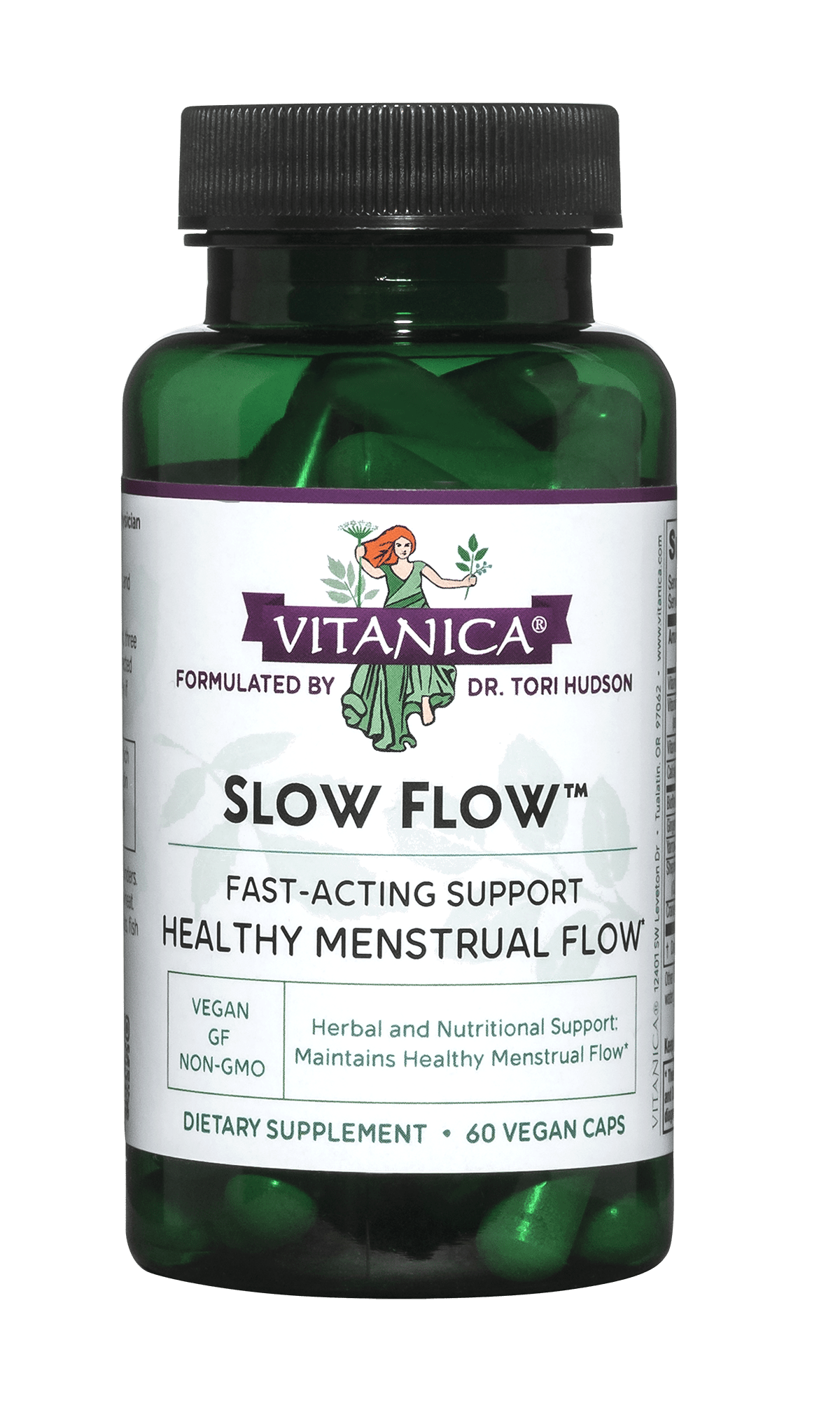 Slow Flow ™ Menstrual Flow Support 60 capsules Vitanica Natural