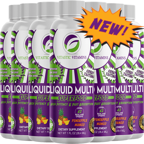 Liquid MultiVitamin Pineapple Mango Travel Size 24Pack Vitastic