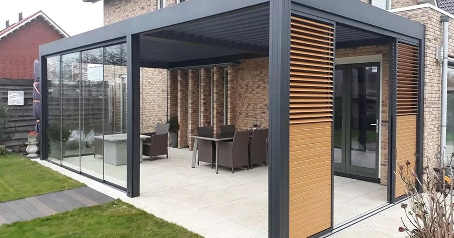 Kantelbare Lamellen Terrasoverkapping Van Renson - Vitrona