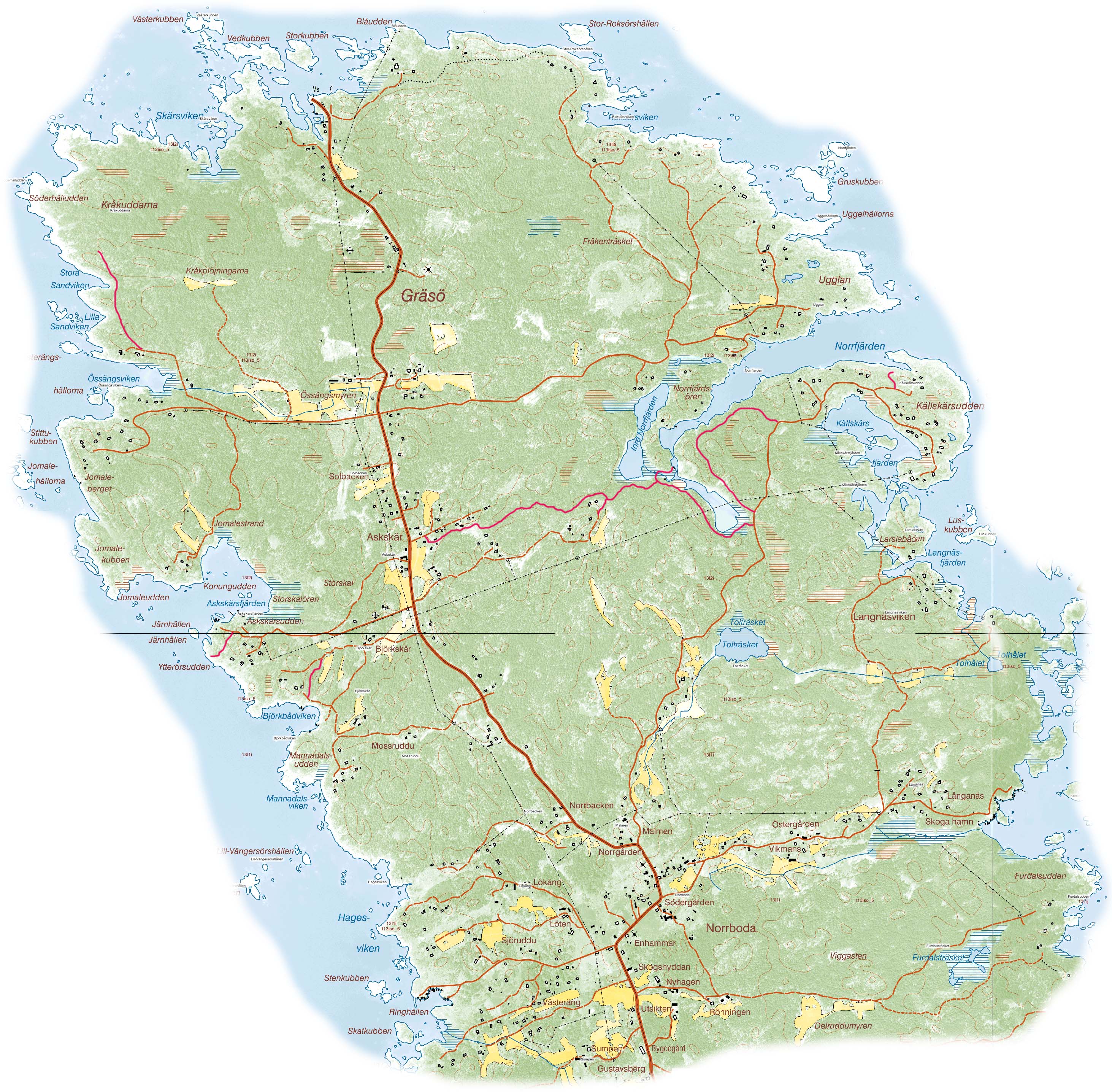 Karta Över Gräsö Hyra stuga Utflykter