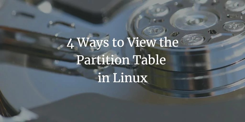 4 Ways to View the Partition Table in Linux VITUX