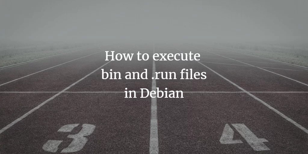 How to execute .bin and .run files in Debian VITUX