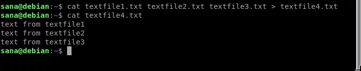 Combine Text Files in Debian using cat Command (with Examples)