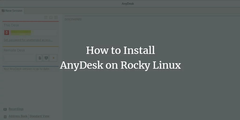 How to Install AnyDesk on Rocky Linux VITUX