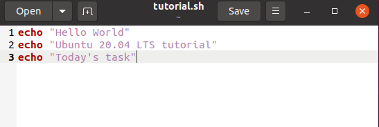 How to create and run a shell script in Ubuntu 20.04 LTS