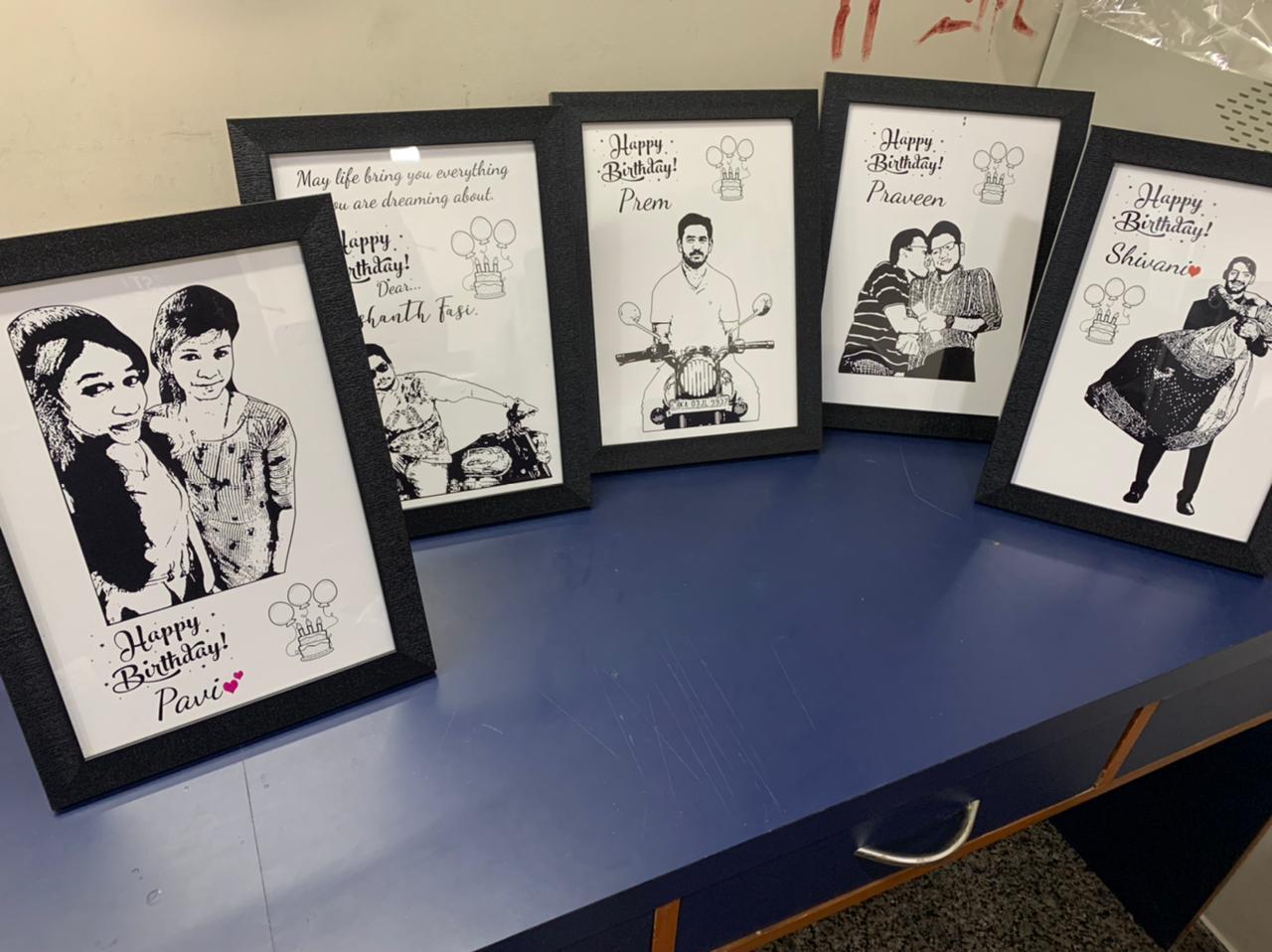 Personalized Digital Sketch Frame Birthday Gift Anniversary Gift