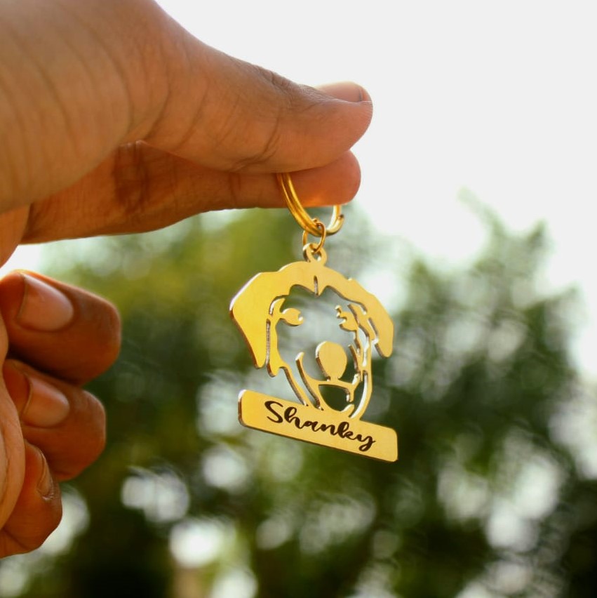 Personalized Keychain Designed for Dog Lovers Name Keychain
