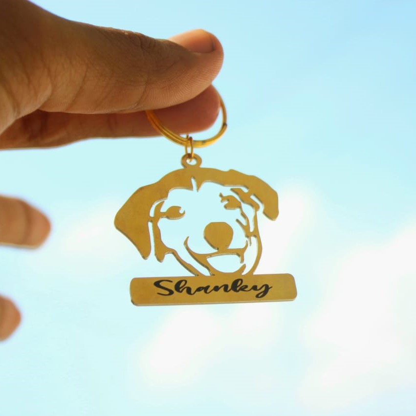 Personalized Keychain Designed for Dog Lovers Name Keychain