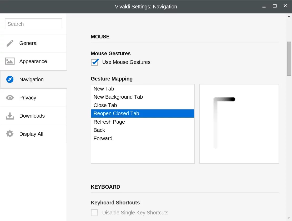 Snapshot 1.0.212 Mouse gestures with touchpad! Vivaldi Browser