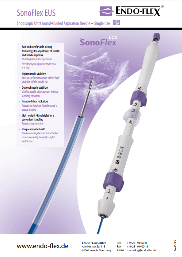 SonoFlex EUS Endoscopic UltrasoundGuided Aspiration Needle Vivamed