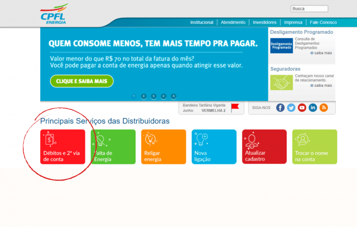 Como solicitar 2ª via CPFL da conta de luz na plataforma online
