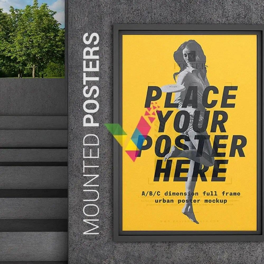 Mounted Posters Printing Wall Mounted Poster Display