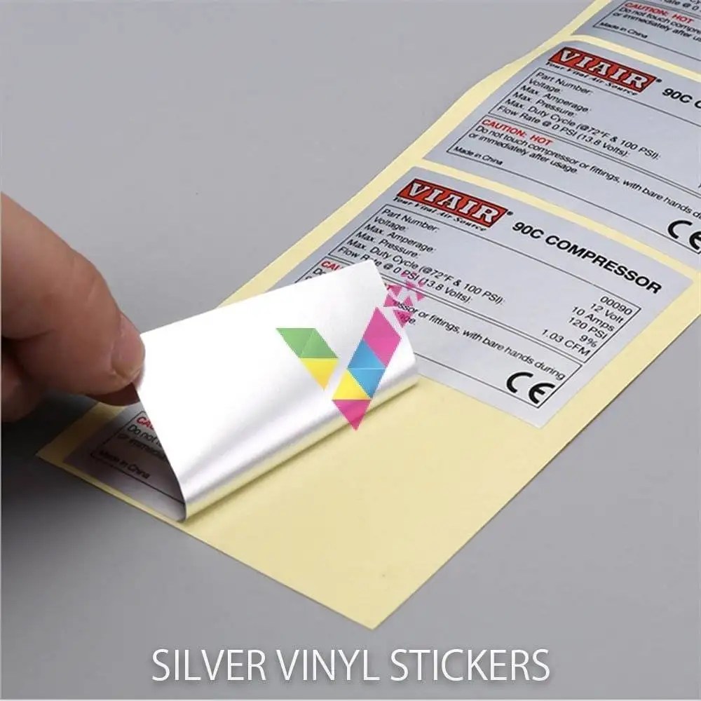 Silver Vinyl Stickers