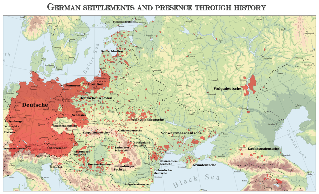 German Settlements and Presence Throughout History Vivid Maps
