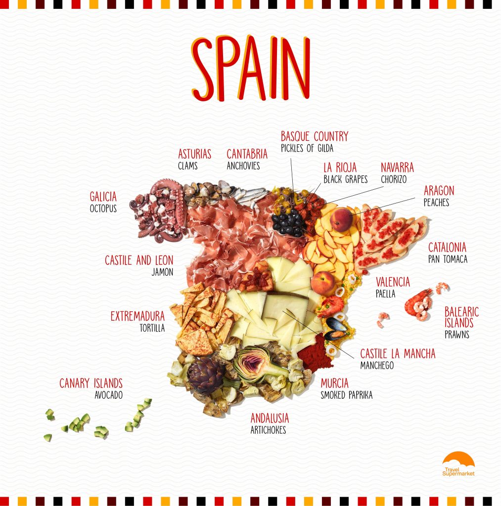 Atlas of Spanish Food Vivid Maps