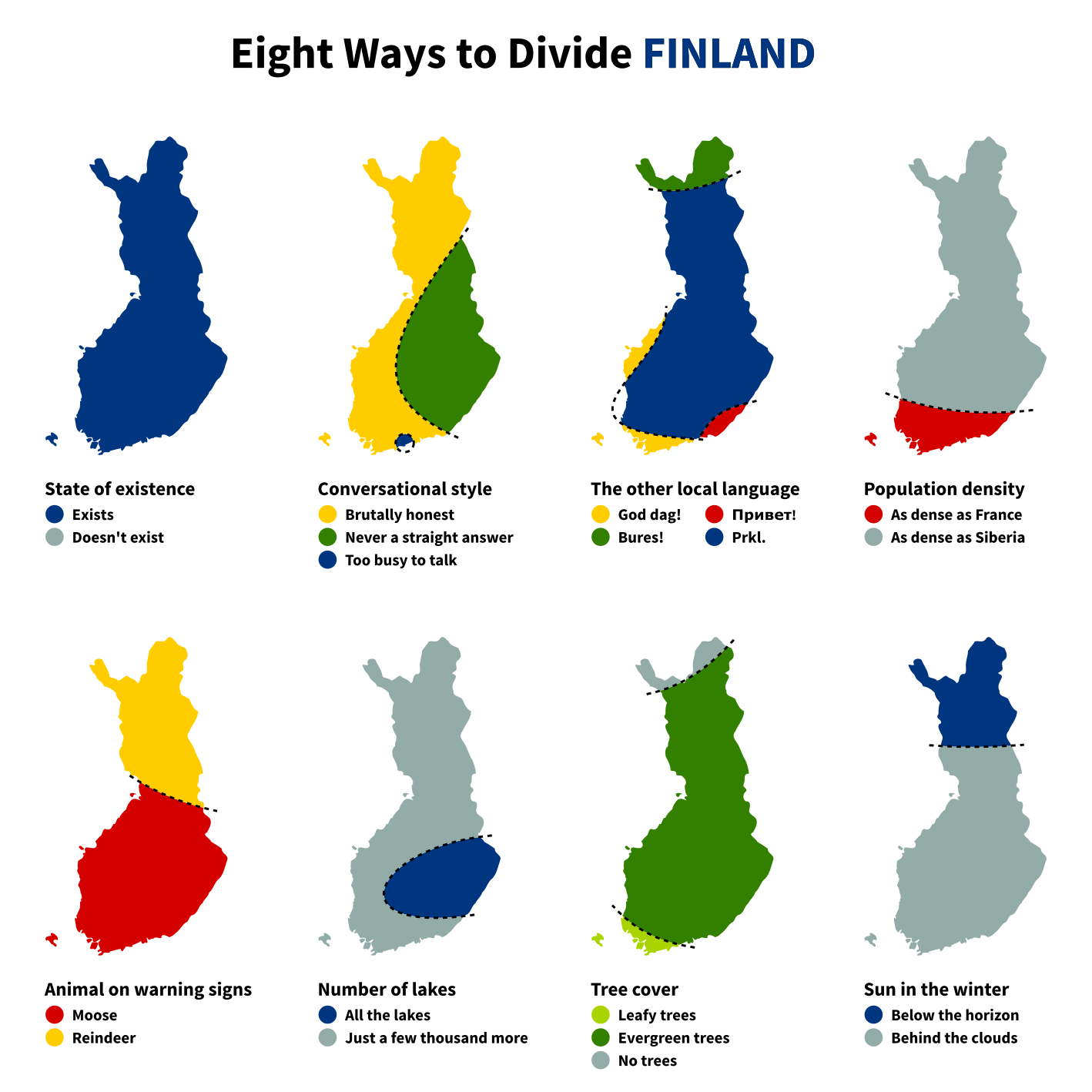 8 Ways to Divide Finland Vivid Maps