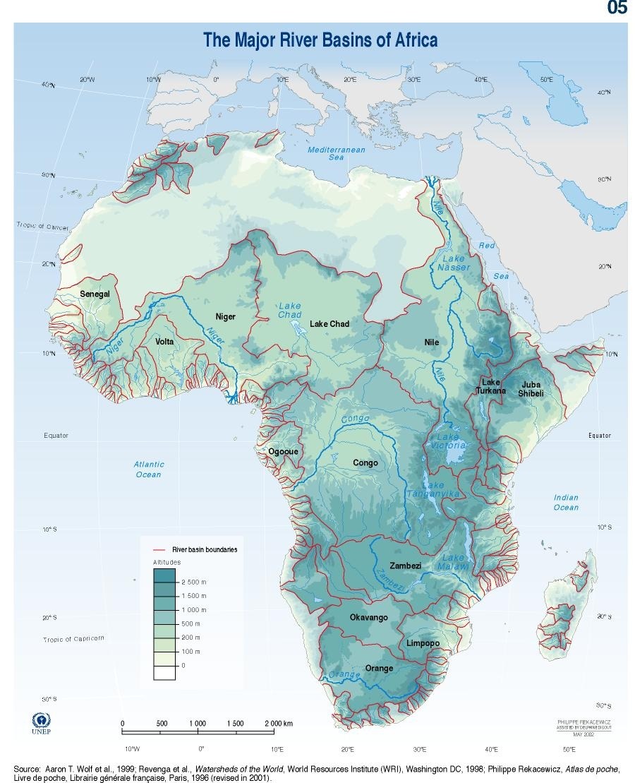 River basins of Africa Vivid Maps