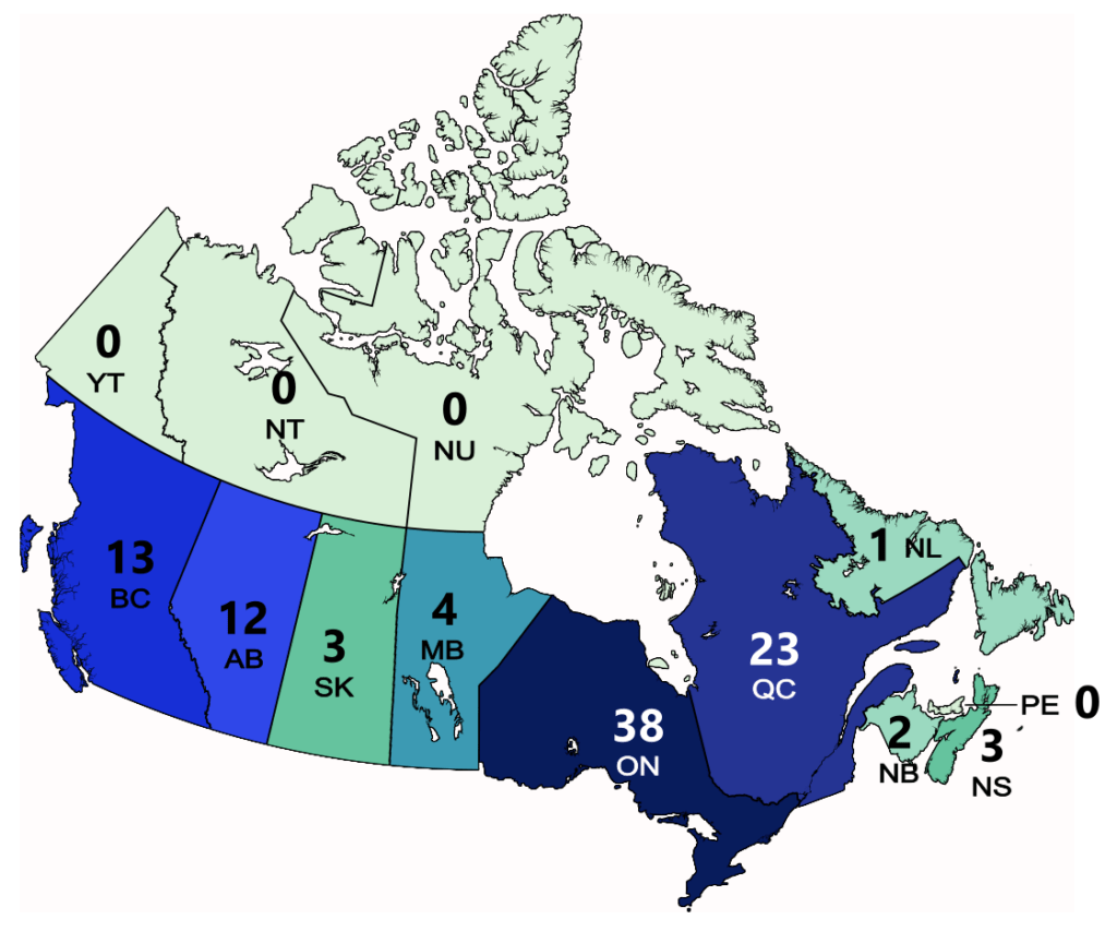 The population density in Canada Vivid Maps