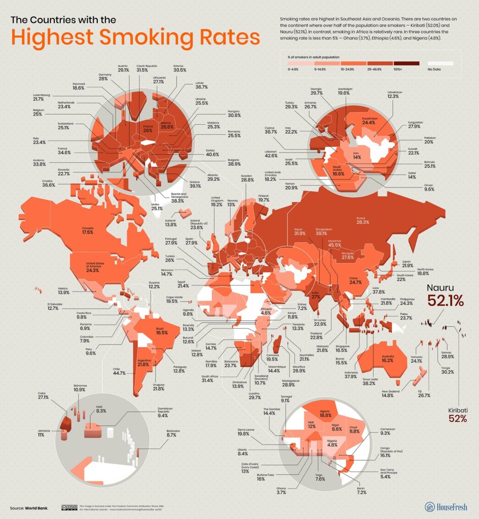 Smoking Rates Vivid Maps