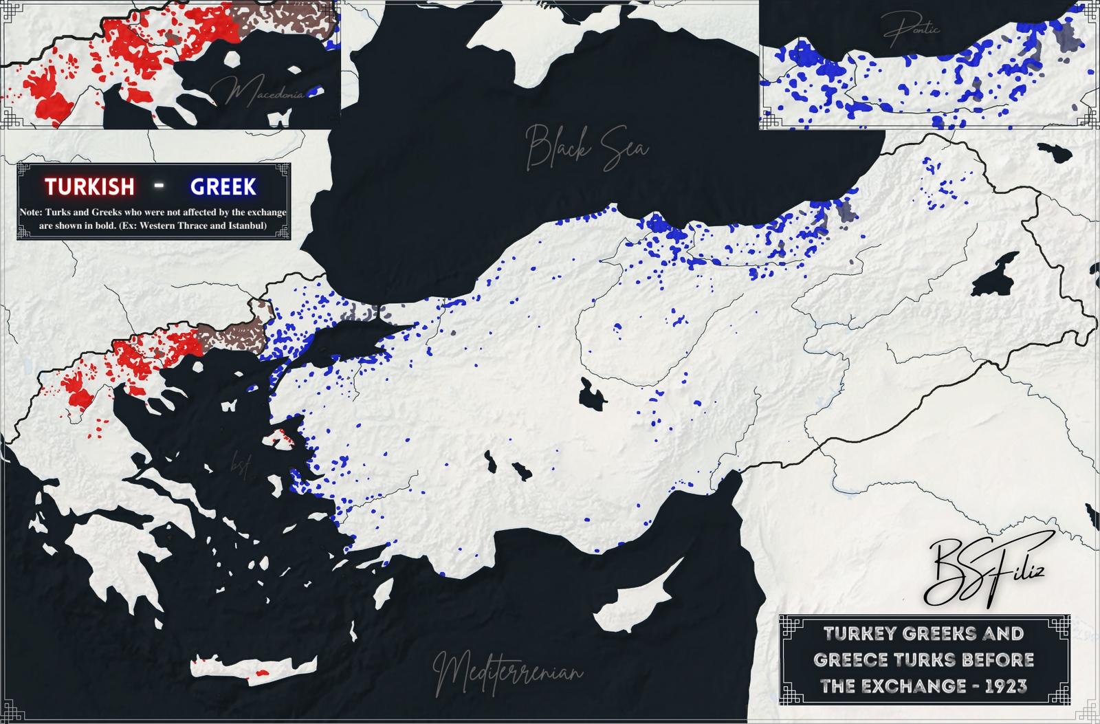 Armenians and Greeks in 1900 & 2000 Vivid Maps