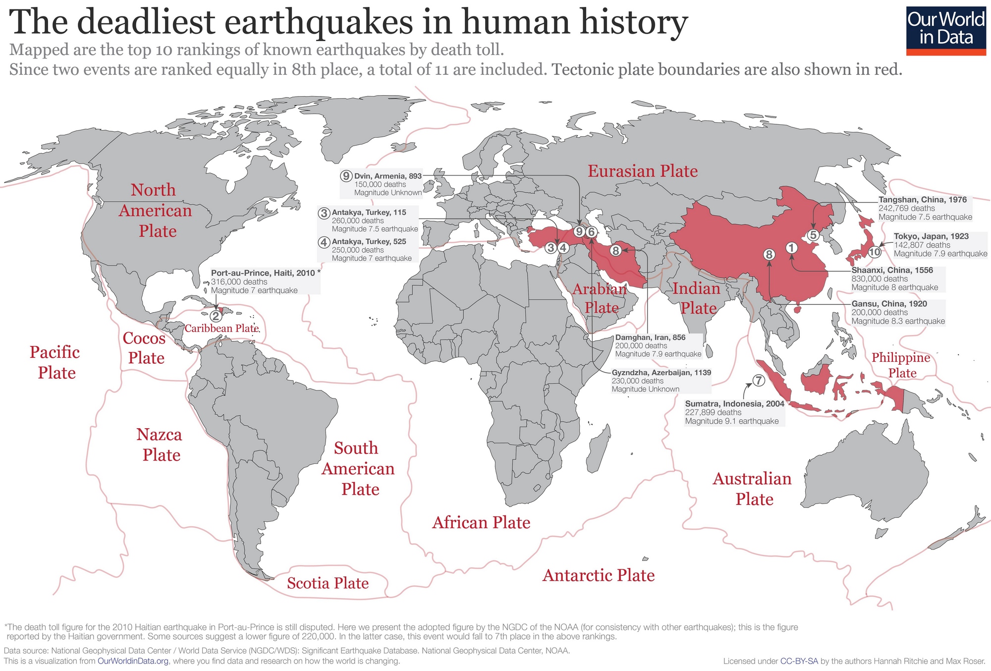 Earthquakes from 1956‒2022, Mapped Vivid Maps