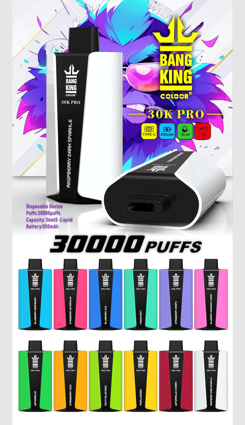 Bang King 30k PRO Puffs Disposable Vape Single Flavor 36ml Puff 30000