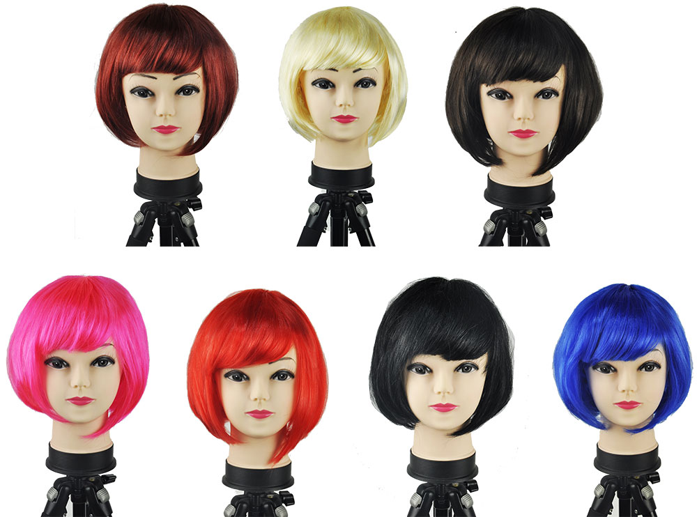 Women's Sexy Short Bob Cut Fancy Dress Wigs Play Costume Ladies Full