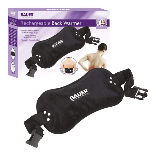 Bauer Rechargeable Electric Hot Water Bottle Back Massaging Pad Soft
