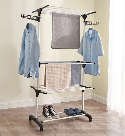 Vivo Technologies Clothes Drying Rack 4Tier Folding Clothes Airer