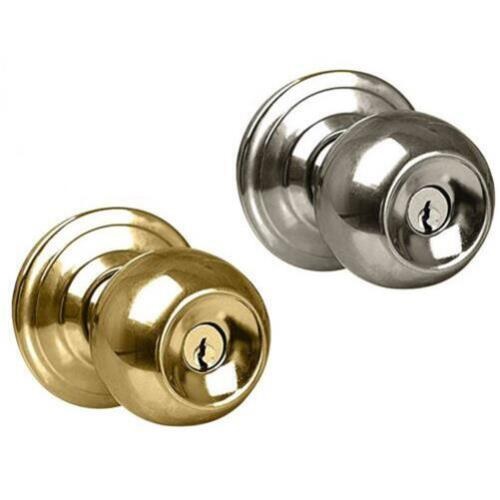 Stainless Steel /gold Door Handle Knob Entrance Locking Key Turn