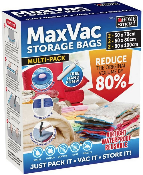 MaxVac 6 & 4 Pack Vacuum Storage Bags for Duvets Blankets Bed Sheets