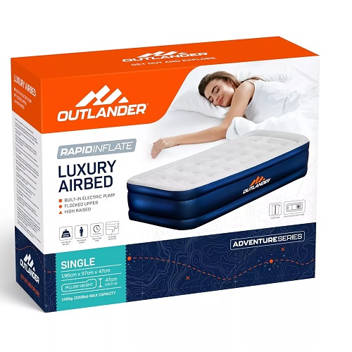 EFG SINGLE AIR BED WITH BUILT IN PUMP, OL0108