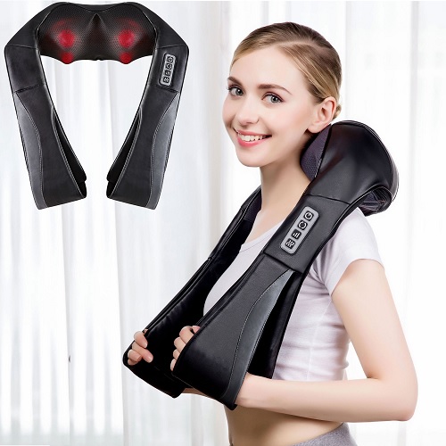 Shiatsu Neck Shoulder Massager Deep Kneading Tissue Massage Muscles
