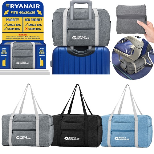 Carry On Cabin Bag Underseat Folding Hand Luggage Ryanair