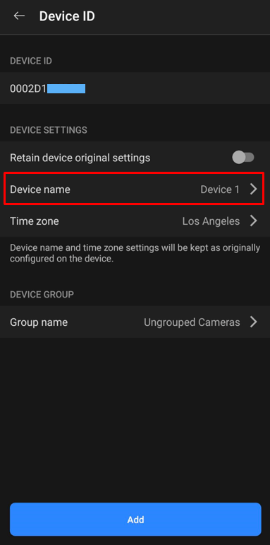 [VORTEX] How can I change the default device name of the device after