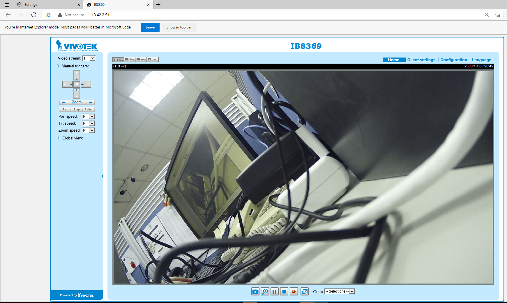 [Camera/Linux-base NVR] How to reload in Internet Explorer mode when