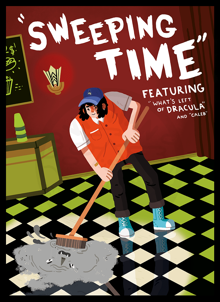 Sweeping Time Vivvian Illustration