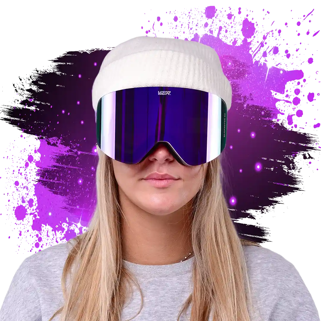 Lavender purple mirror ski goggle Slopester Vizer