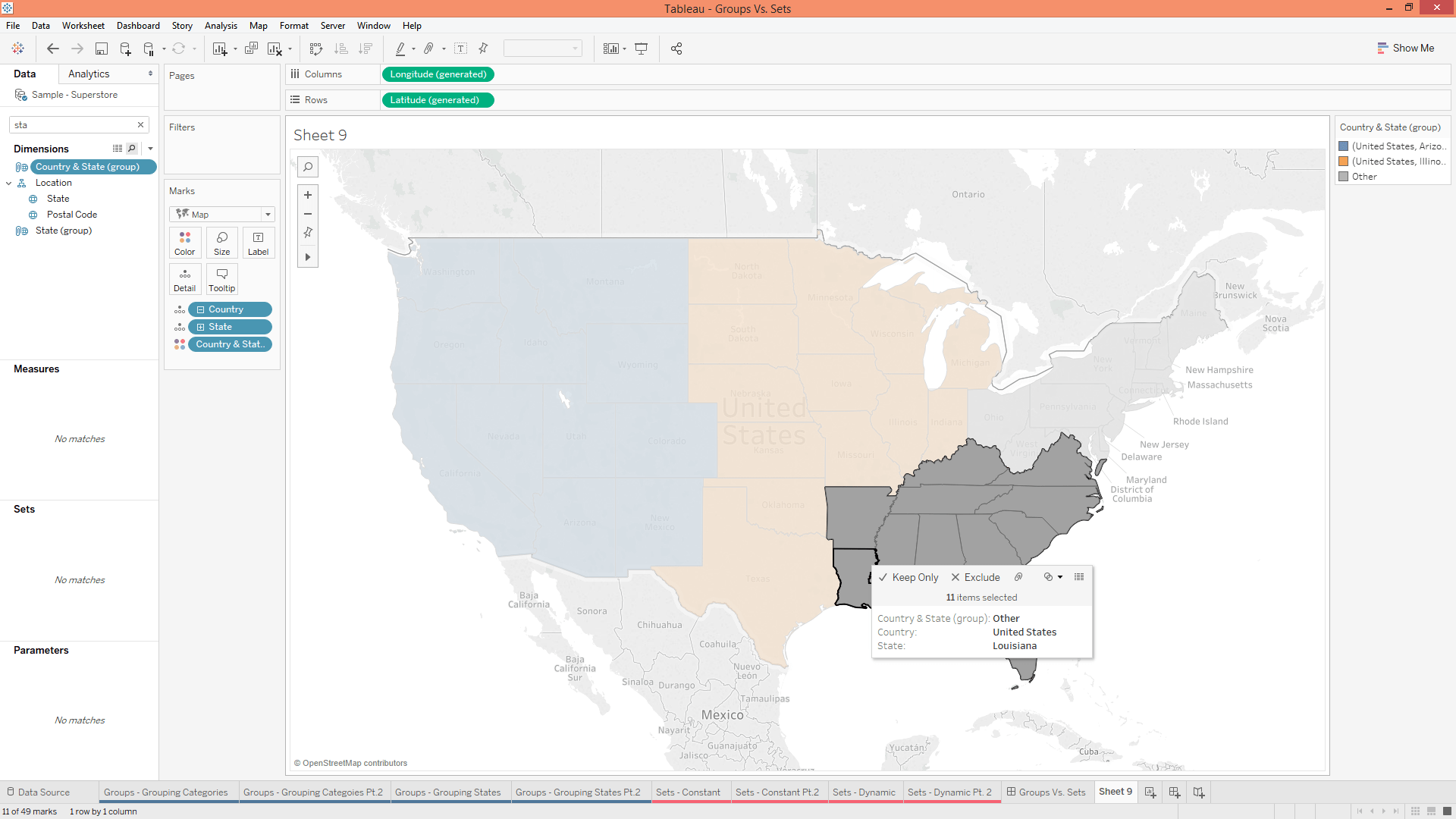 Tableau Groups vs Sets Difference Between Tableaus Groups and Sets